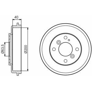 Bosch Bremstrommel Hinten Rechts Links  Für Ford 2017683 5214583 8v511113-Ab 0 986 477 240