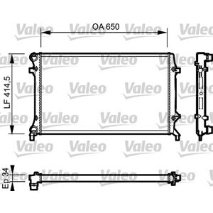 Valeo Kühler, Motorkühlungfür Vw Golf Plus V 1.6 Bifuel Vi Multifuel Skoda Octavia Iii Lpg Audi A3 E-Power 1.4 Jetta Iv 2.5 Caddy 2.0 Fsi Touran 16v