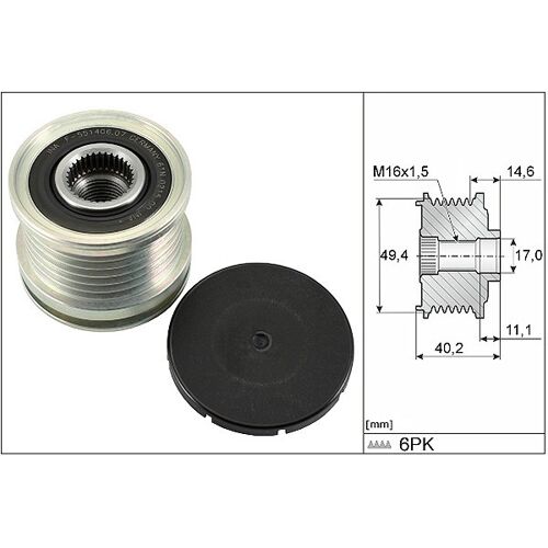 Ina Generatorfreilauf (535 0124 10) Für Vw Audi Skoda Seat Freilauf