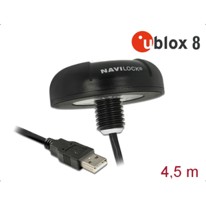 Navilock - Usb 2.0 Gps Modtager - U-Blox 8 Chipsæt - 4.5 M