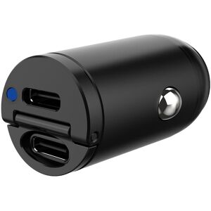 Celly 12v 2 X Usb-C Pd Billader - 30w - Sort