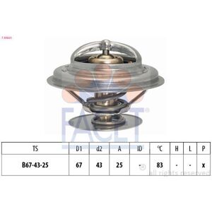FACET Termostato refrigerante, recirculación gases de escape (Ref: 7.8982S)