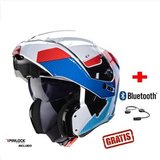 CABERG Horus Scout Azul Rojo+pinlock+bluetooth Gratis