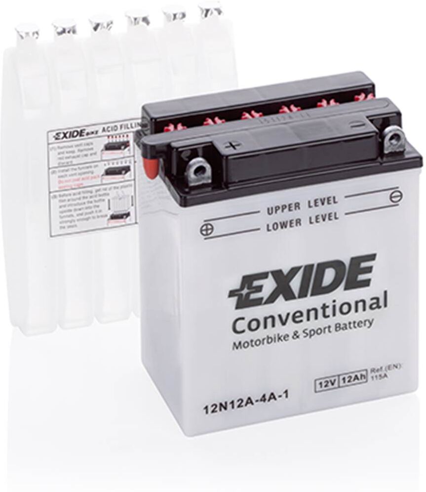 EXIDE Batería de moto  12n12a-4a-1 12ah 115a 12v