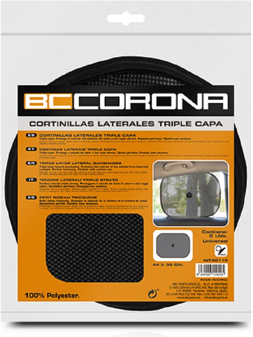 BC CORONA 2 cortinillas laterales triple capa 44x36