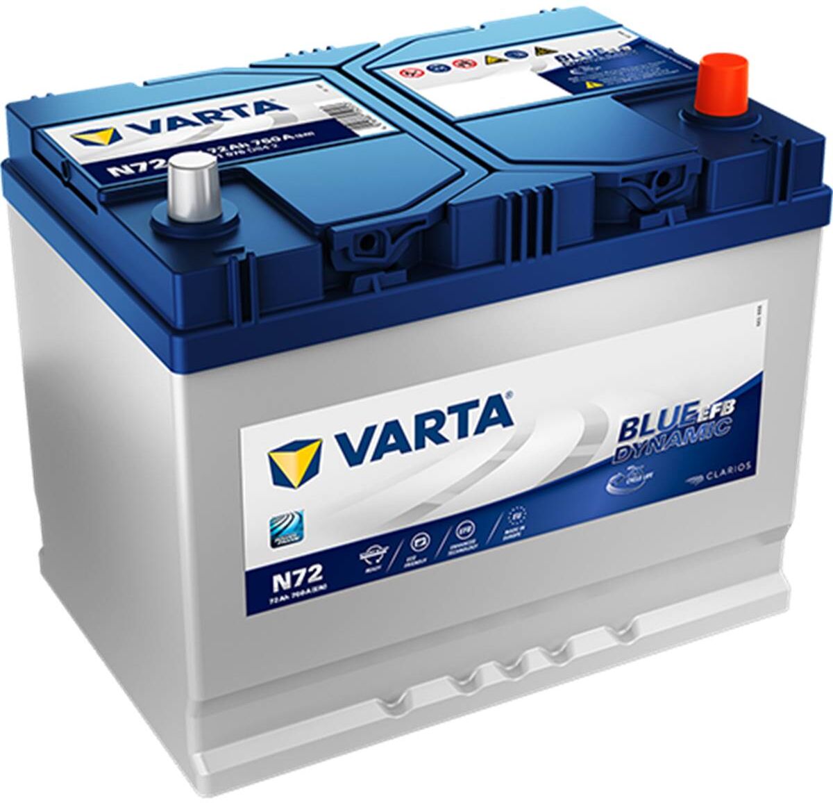 Varta Batería de coche  Start Stop efb 72ah 760a n72