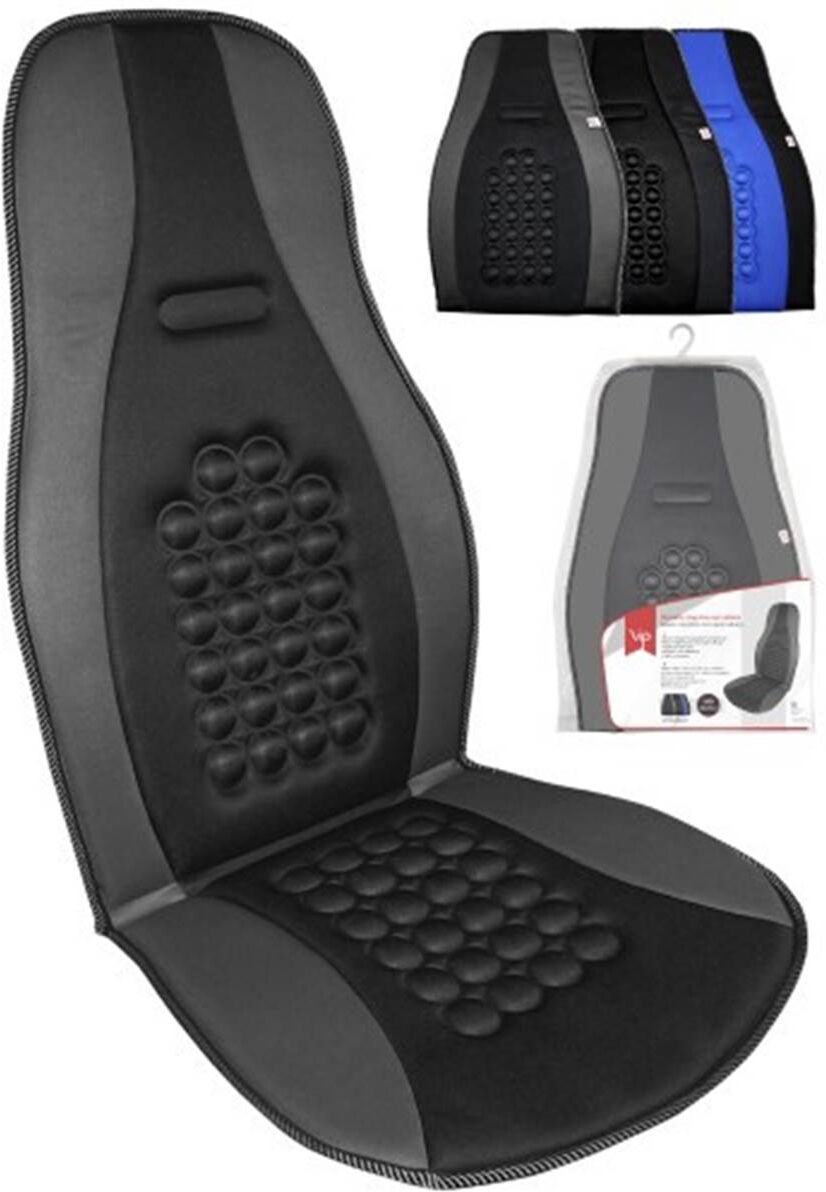 VIP Respaldo de asiento coche negro/gris  magnético con cabezal