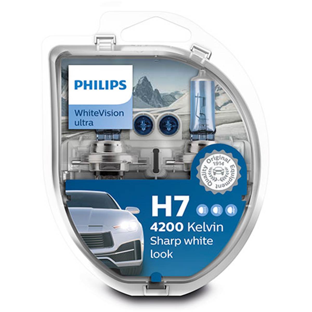 Philips Set bombillas h7  whitevision ultra 2w5w 2 unidades