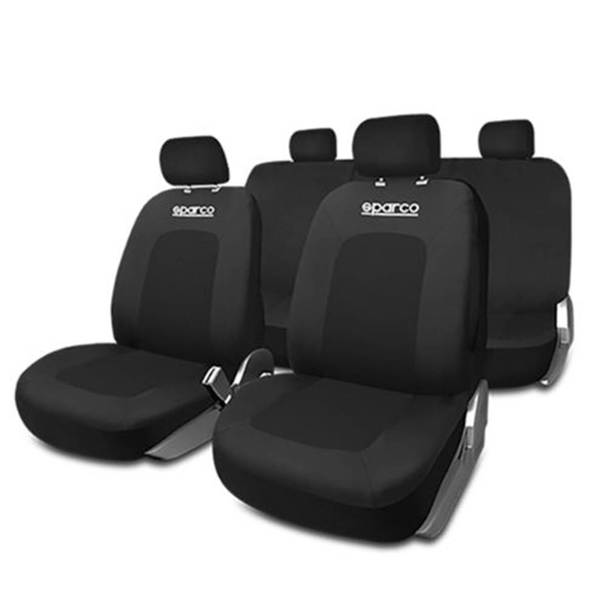 Sparco Juego completo de fundas de asiento para coche  negro sport