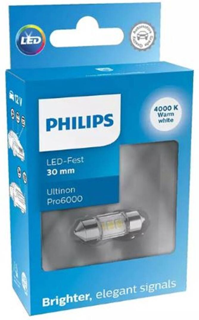 Philips Bombilla Led fest 30 mm  Ultinon Pro6000 1 ud 12 V 4000 K