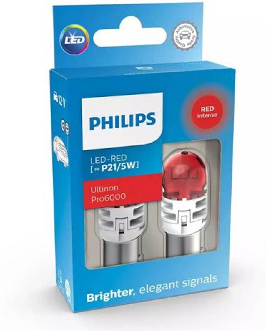 Philips Bombilla Led Red [~P21/5 W]  Ultinon Pro6000 2 ud 12 V