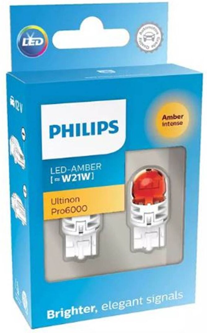 Philips Bombilla Led Amb [~W21W]  Ultinon Pro6000 2 ud 12 V