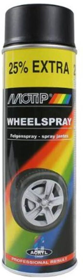 MOTIP Spray llantas negro mate 500 ml