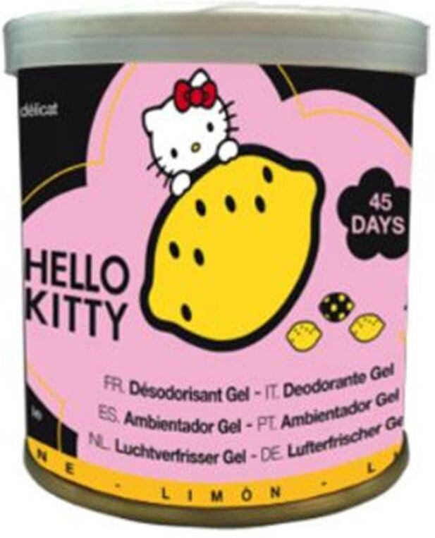 HELLO KITTY Ambientador coche gel  limón 80 gramos