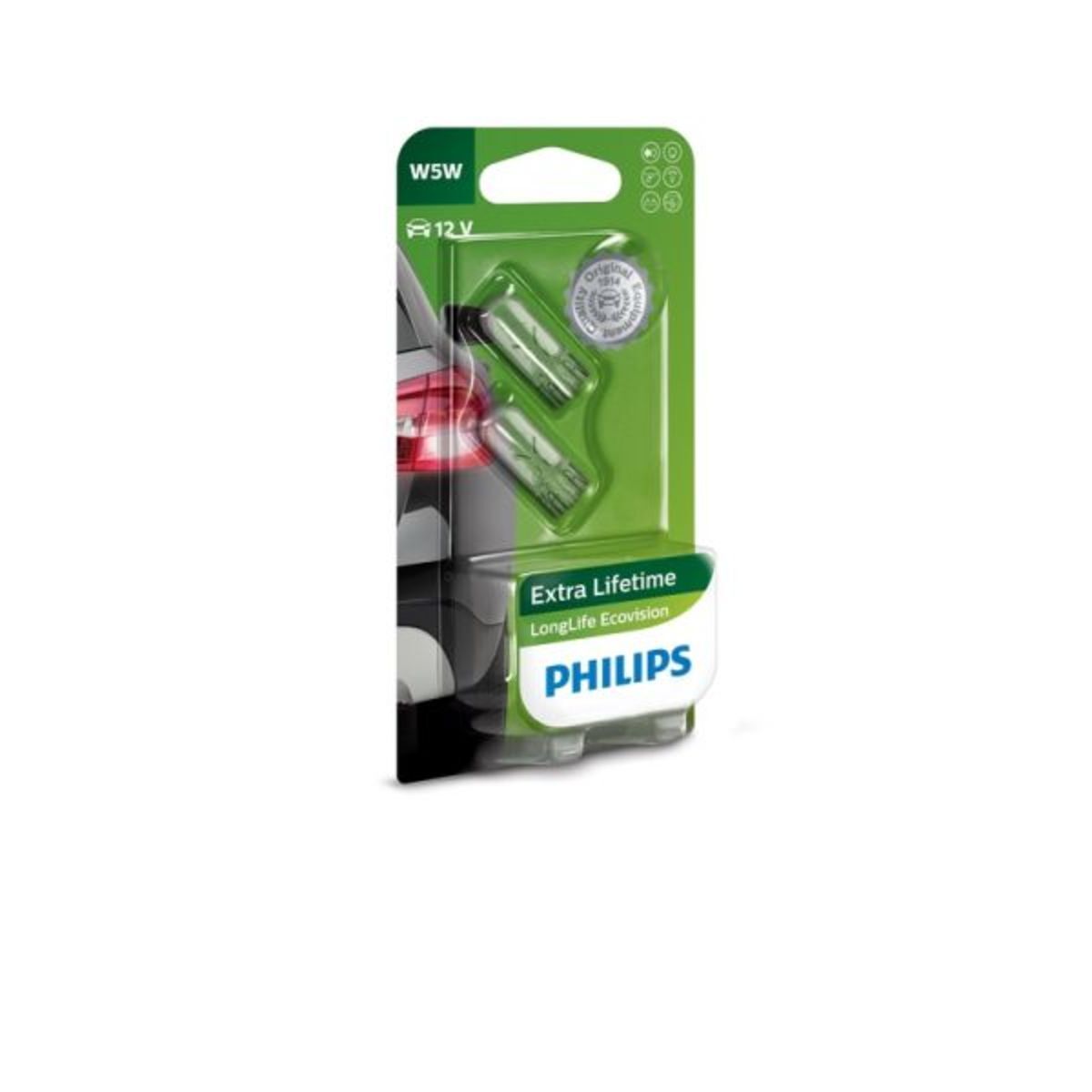 Bombilla W5W PHILIPS PHI 12961LLECO/B2