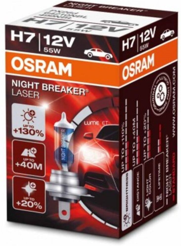 Lámpara incandescente halógena OSRAM H4 Night Breaker Laser 12V, 60/55W