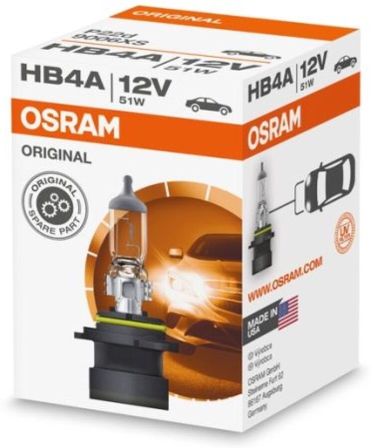 Lámpara incandescente halógena OSRAM HB4A Standard 12V, 51W