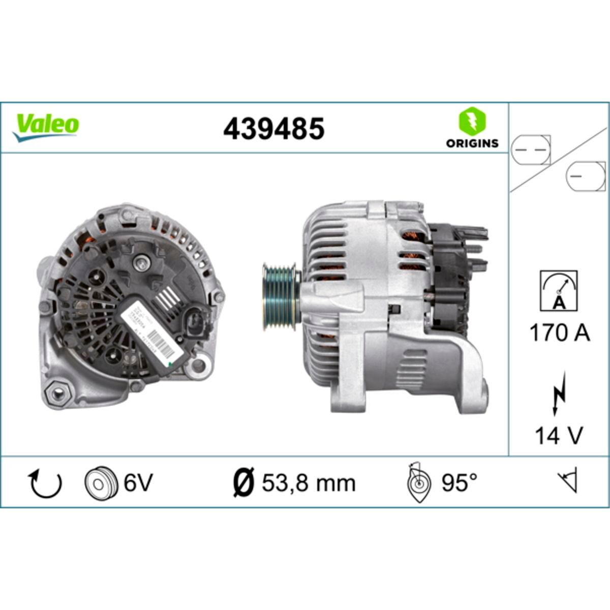 Generador trifásico VALEO ORIGINS NEW VALEO 439485