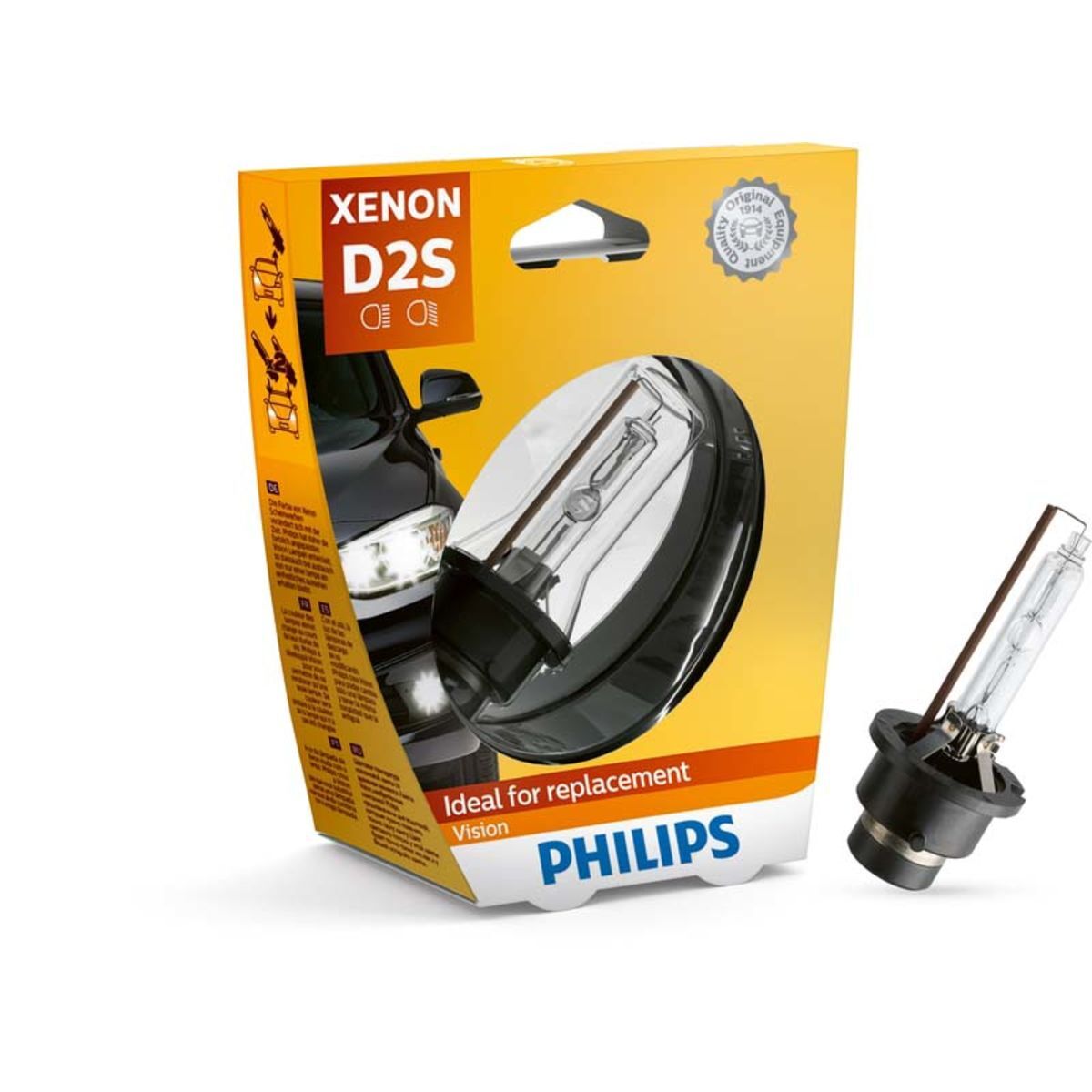 Lámpara, faro principal Xenon HID WS PHILIPS D2S Xenon Vision 85V, 85/35W