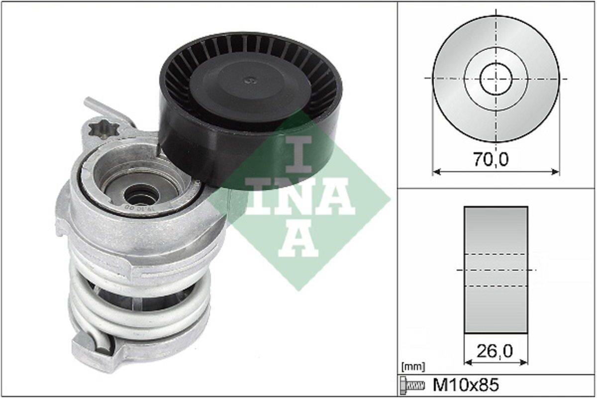 Tensor de correa, correa poli V INA 534 0708 10