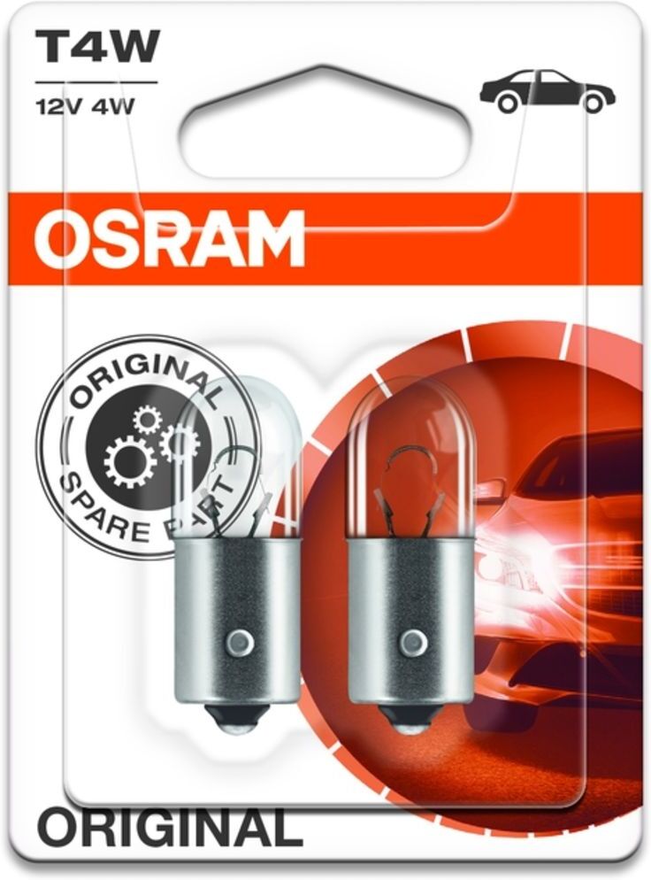 Bombilla del panel de instrumentos OSRAM T4W 12V/4W, 2 Pieza