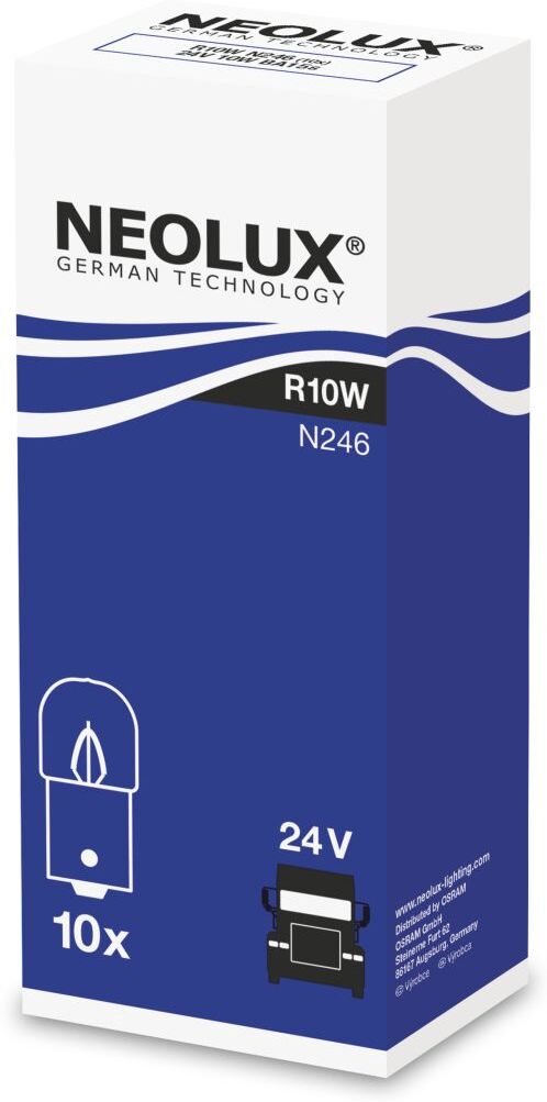 Bombilla del panel de instrumentos NEOLUX R10W 24V, 10W