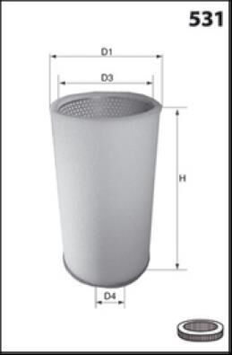 MECAFILTER Filtro de aire complementario (Ref: FA3671)