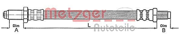 METZGER Tubo flexible de embrague para ALFA ROMEO: 75, GTV, Alfetta, Giulietta, 90 (Ref: 4112219)