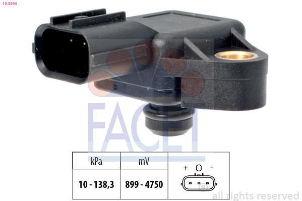 FACET Sensor de presión de aire, adaptación a la altura para SUBARU: XV, Forester, Legacy, BRZ & TOYOTA: GT 86 (Ref: 10.3394)