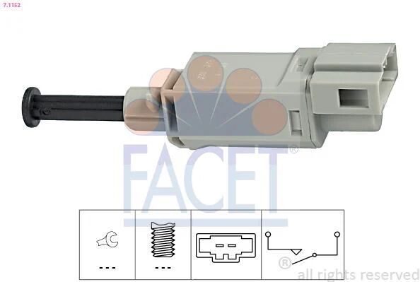 FACET Conmutador, accionamiento embrague (control veloc.) para VOLKSWAGEN: Golf, Bora, New Beetle & AUDI: TT (Ref: 7.1152)