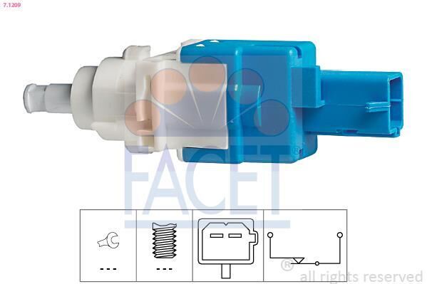 FACET Conmutador, accionamiento embrague (control veloc.) para FIAT: Punto (Ref: 7.1209)