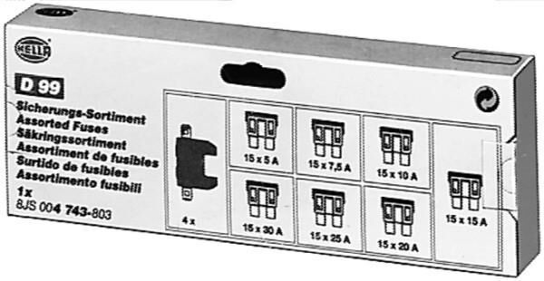 HELLA Juego de fusibles (Ref: 8JS 004 743-803)