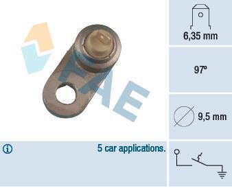 FAE Interruptor de temperatura, testigo de líquido refrigerante para SEAT: 600, 850, 133 (Ref: 35120)