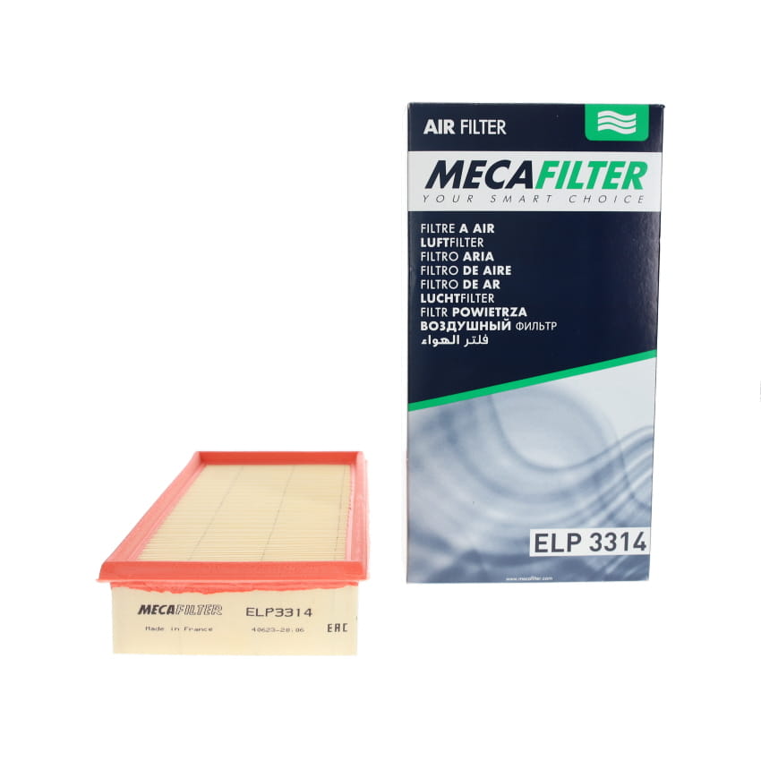 MECAFILTER Filtro de aire para CITROËN: C5, C8, Jumpy, Xantia, AX, BX, Evasion, Dispatch, Synergie & PEUGEOT: 406, 807, 106, Expert (Ref: ELP3314)