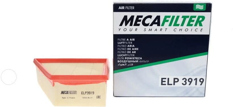 MECAFILTER Filtro de aire para SEAT: Ibiza, Cordoba & VOLKSWAGEN: Polo, Fox & SKODA: Fabia, Roomster (Ref: ELP3919)