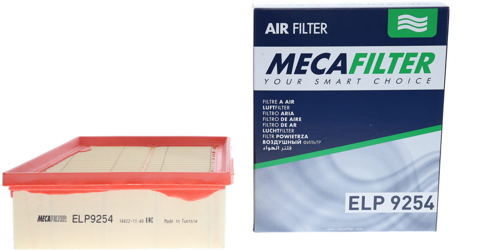 MECAFILTER Filtro de aire para FORD: Fiesta, Courrier, Ecosport, Ka, B-Max & MAZDA: 2 (Ref: ELP9254)