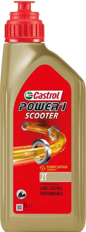 CASTROL Aceite moto 1 L CASTROL Power 1 Scooter 2T 1L (Ref: 15F575)
