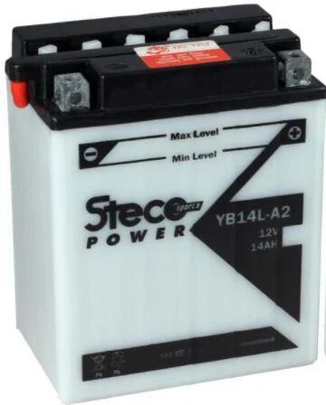 Steco Powersports Batería moto 12.0 14.0 convencional (Ref: YB14L-A2)