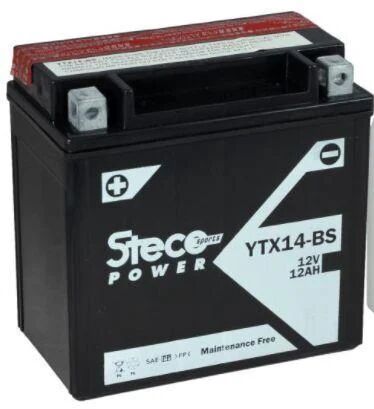 Steco Powersports Batería moto 12.0 12.0 Sin mantenimiento (Ref: YTX14-BS)