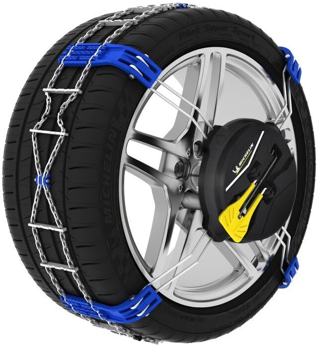 Cadenas para nieve, MICHELIN Fast Grip, Cadena frontal, Tension Automático, Montage Fácil y ultra-rápido: 2 min (Ref: 008493)