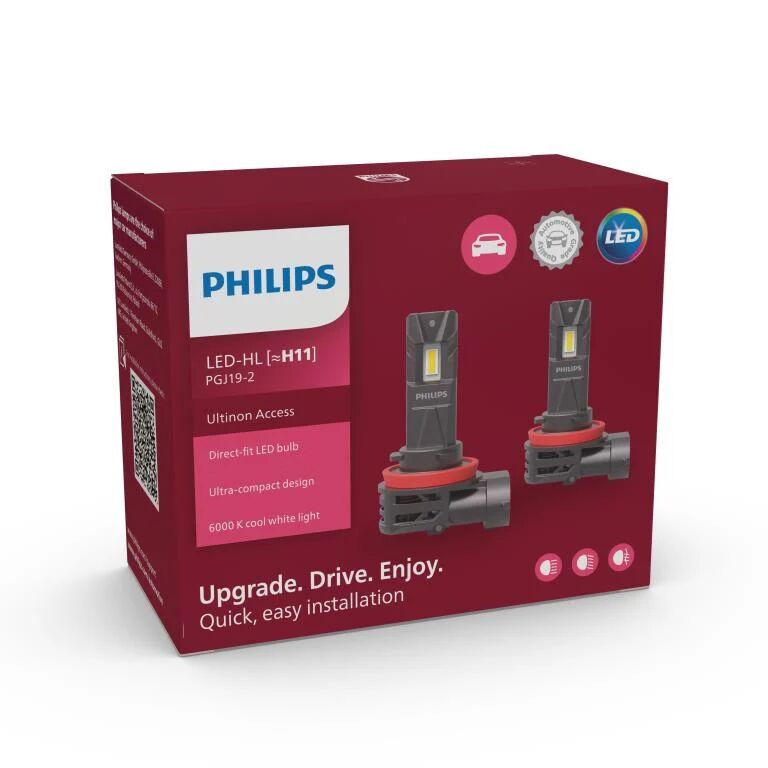 Philips Bombilla LED,  Faros delanteros para VOLKSWAGEN: Golf, Passat, Touran, Touareg, Caddy, Transporter, Jetta, New Beetle (Ref: 11362U2500C2)