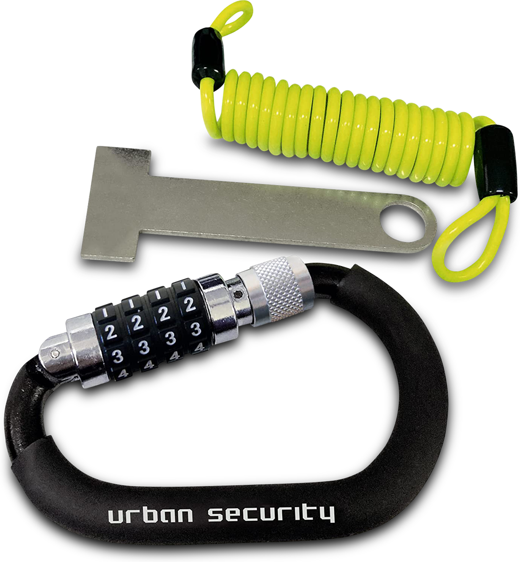 Urban Security Candado de Combinación para Cascos URBAN + Cable