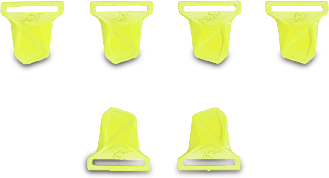 Alpinestars Set de Hebillas para Rodilleras  Bionic 10 y 7 Amarillo Flúor