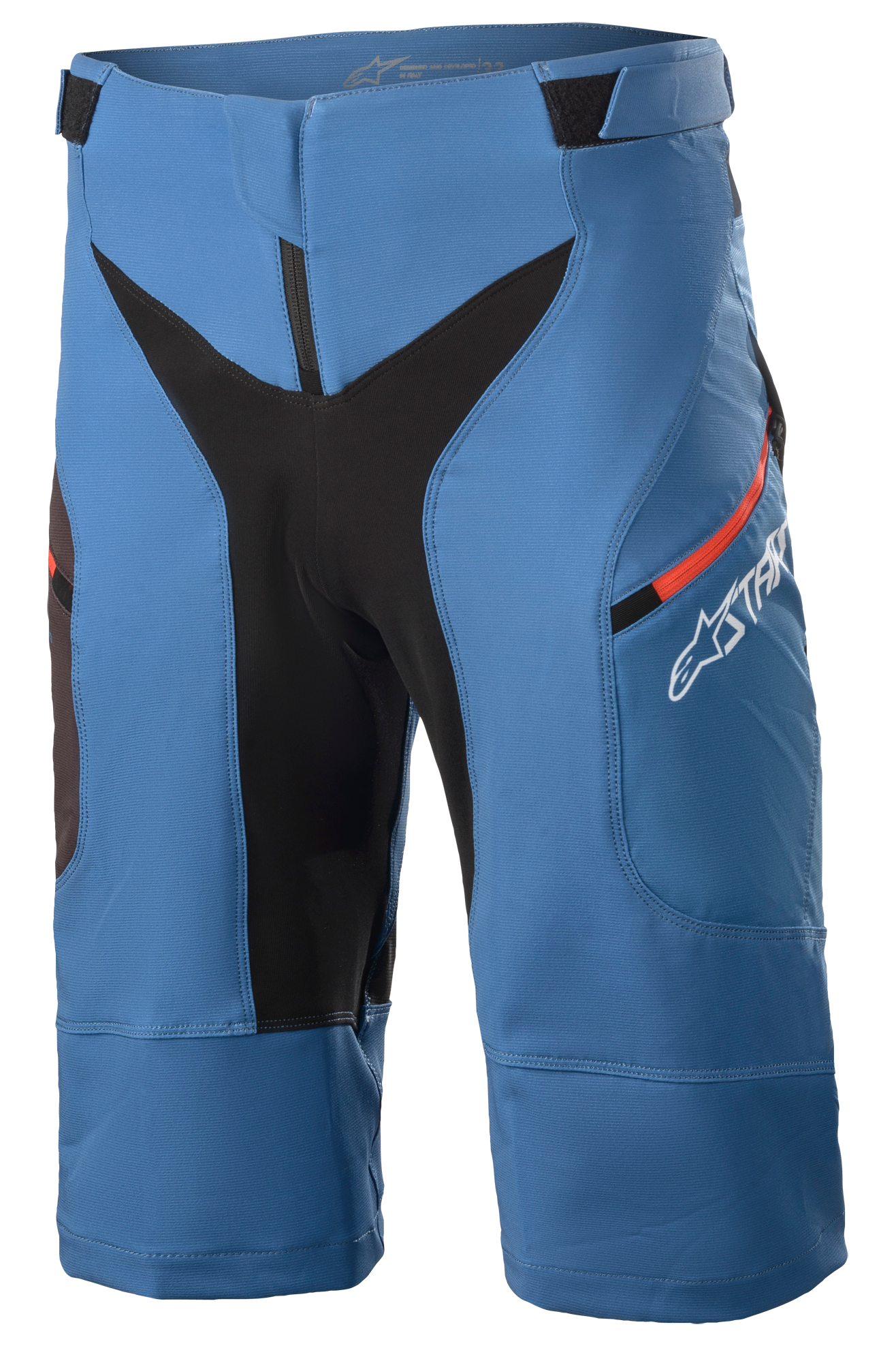 Alpinestars Shorts de Bici de Montaña  Drop 8.0 Mid-Azul-Rojo