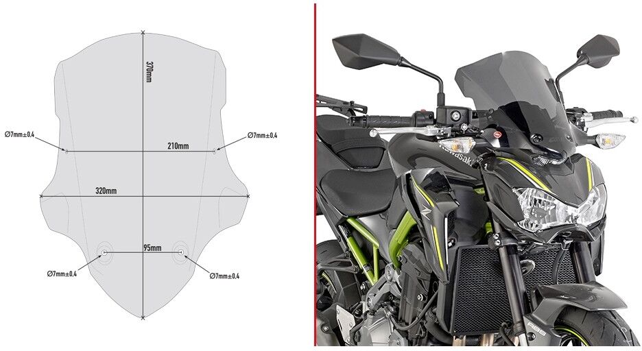 Cúpula Givi Para Kawasaki Z 900 17