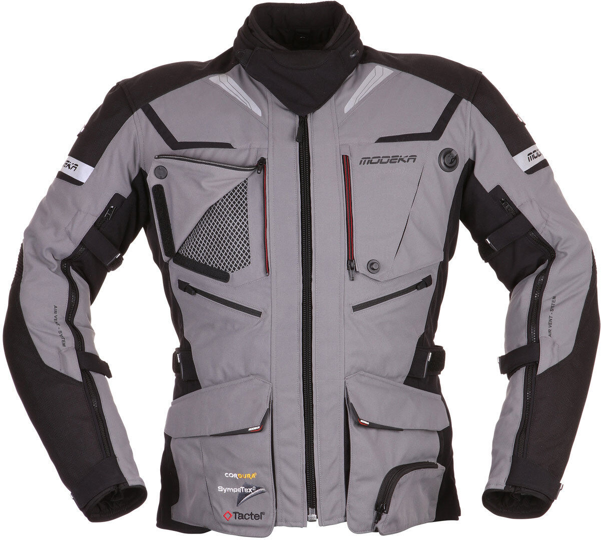 Modeka Panamericana Chaqueta textil para motocicletas - Negro Gris (S)