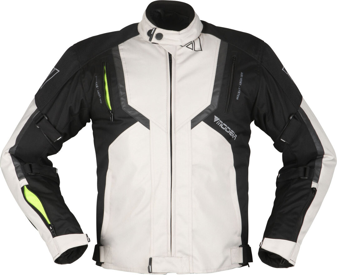 Modeka Eloy Chaqueta textil para motocicletas - Negro Gris (3XL)