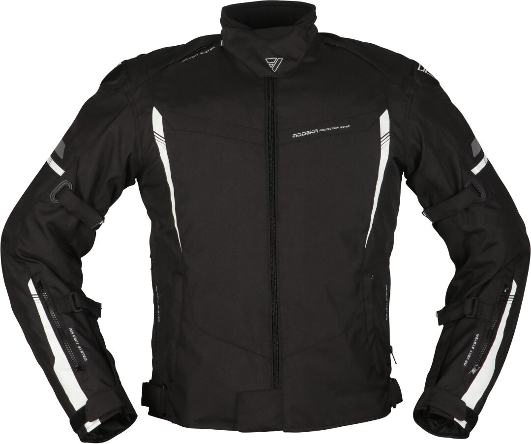 Modeka Aenergy Chaqueta textil para motocicletas - Negro Blanco (4XL)