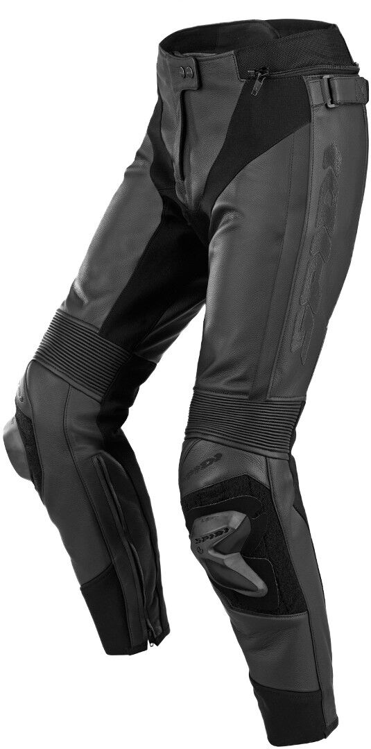 Spidi RR Pro 2 Señoras Pantalones de Cuero de Motocicleta - Negro (48)