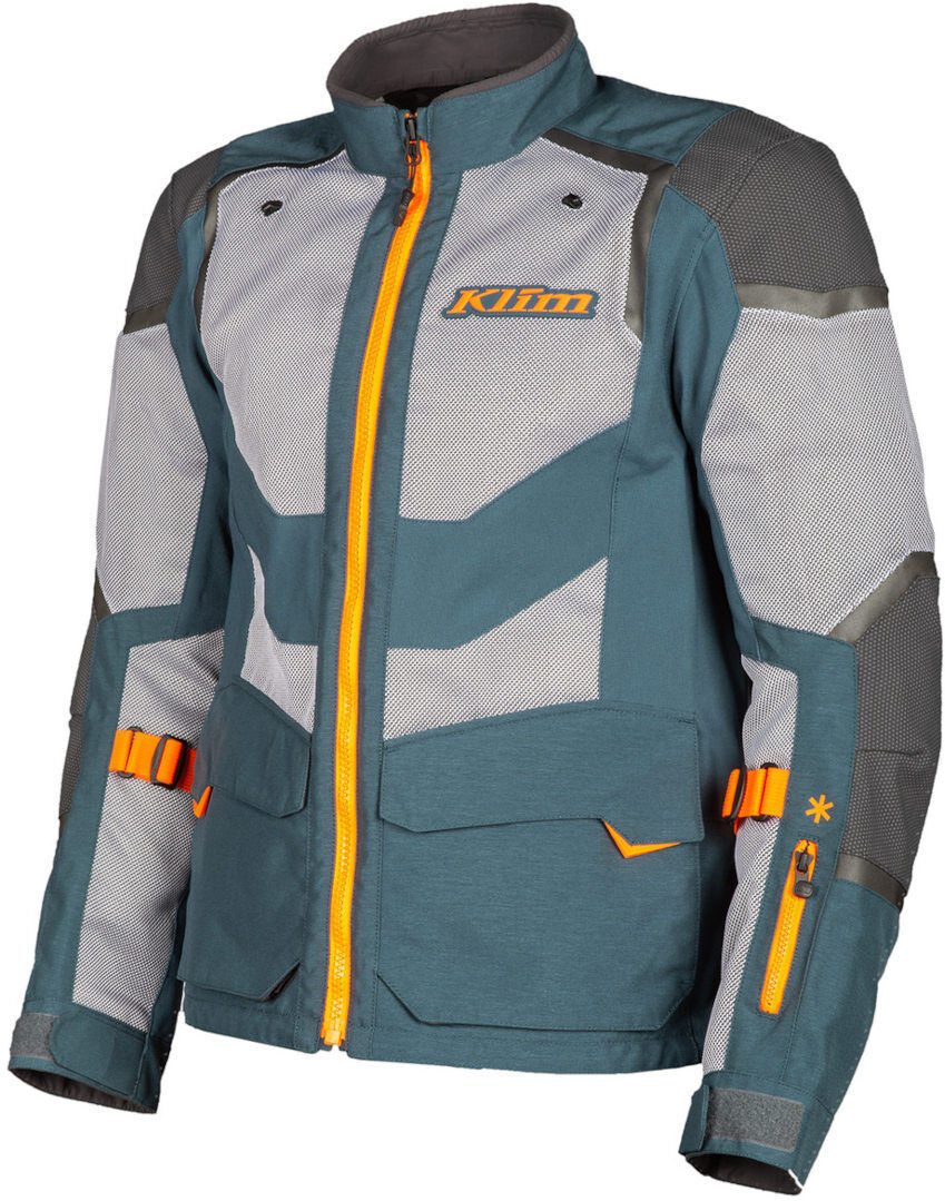 Klim Baja S4 Chaqueta textil para motocicletas - Azul Naranja (M)